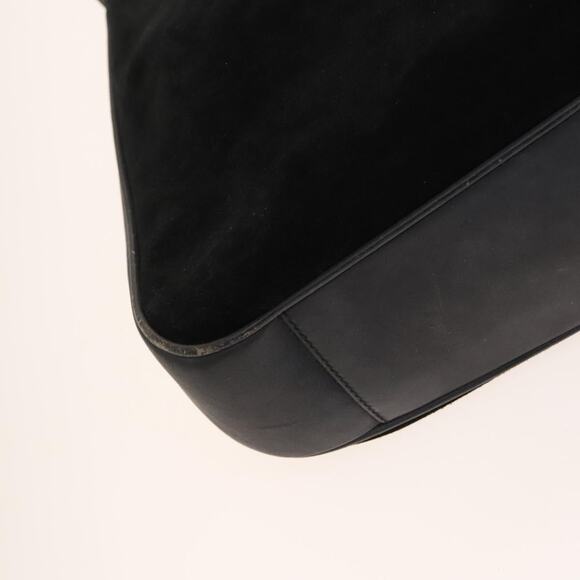 GUCCI Bamboo Hand Bag Suede Black Gold 001 1014 001 1014 - Picture 11 of 16